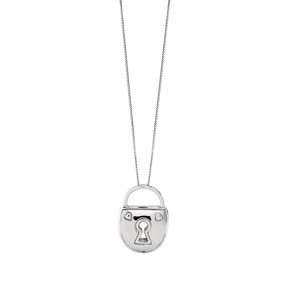Padlock Pendant in Sterling Silver