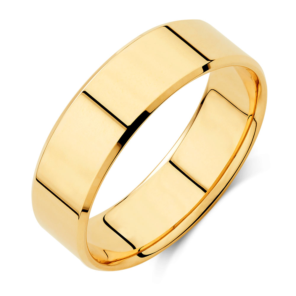 Men's Wedding Band in 10kt Yellow Gold