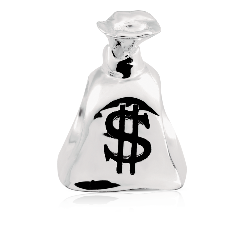 Sterling Silver Money Bag Charm