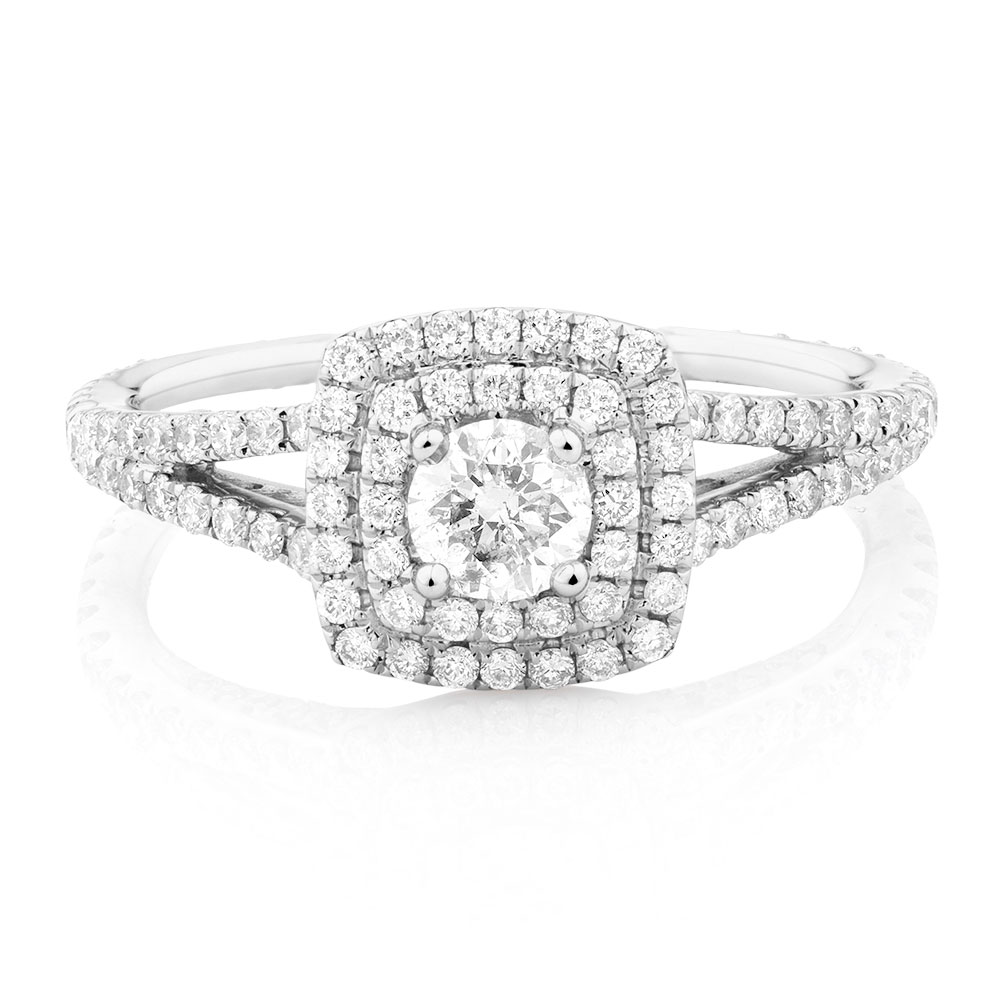 Sir Michael Hill Designer GrandArpeggio Engagement Ring with 0.95 Carat