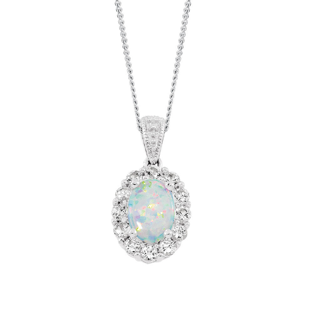 Opal And Sapphire Necklace Opal And Sapphire Necklace