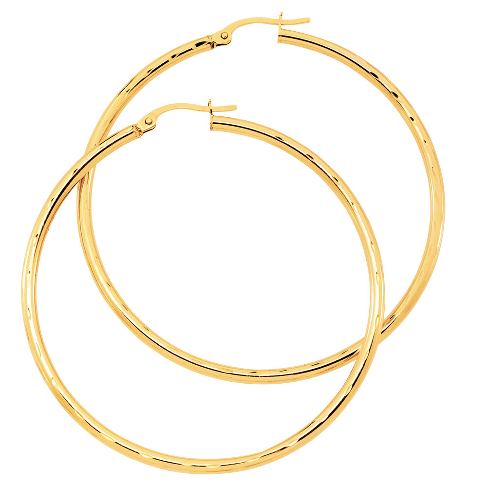 10kt yellow gold hoop earrings
