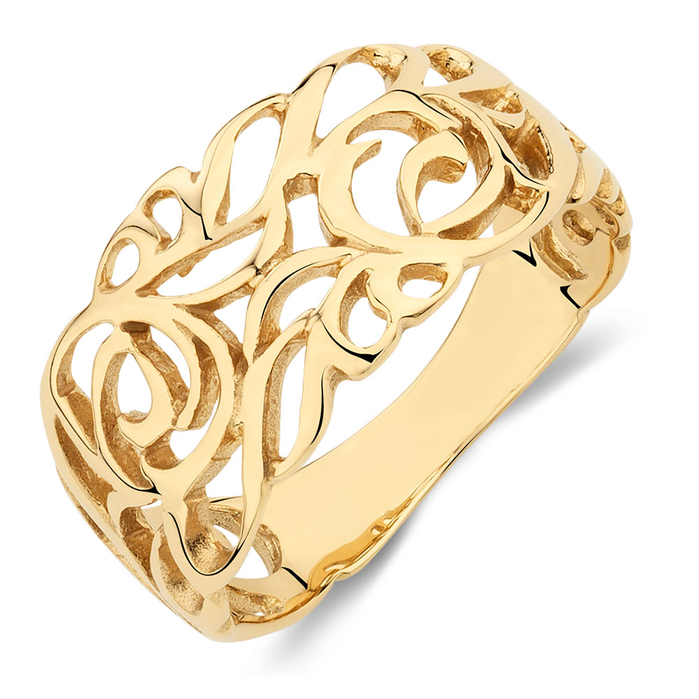 Filigree Ring in 10kt Yellow Gold