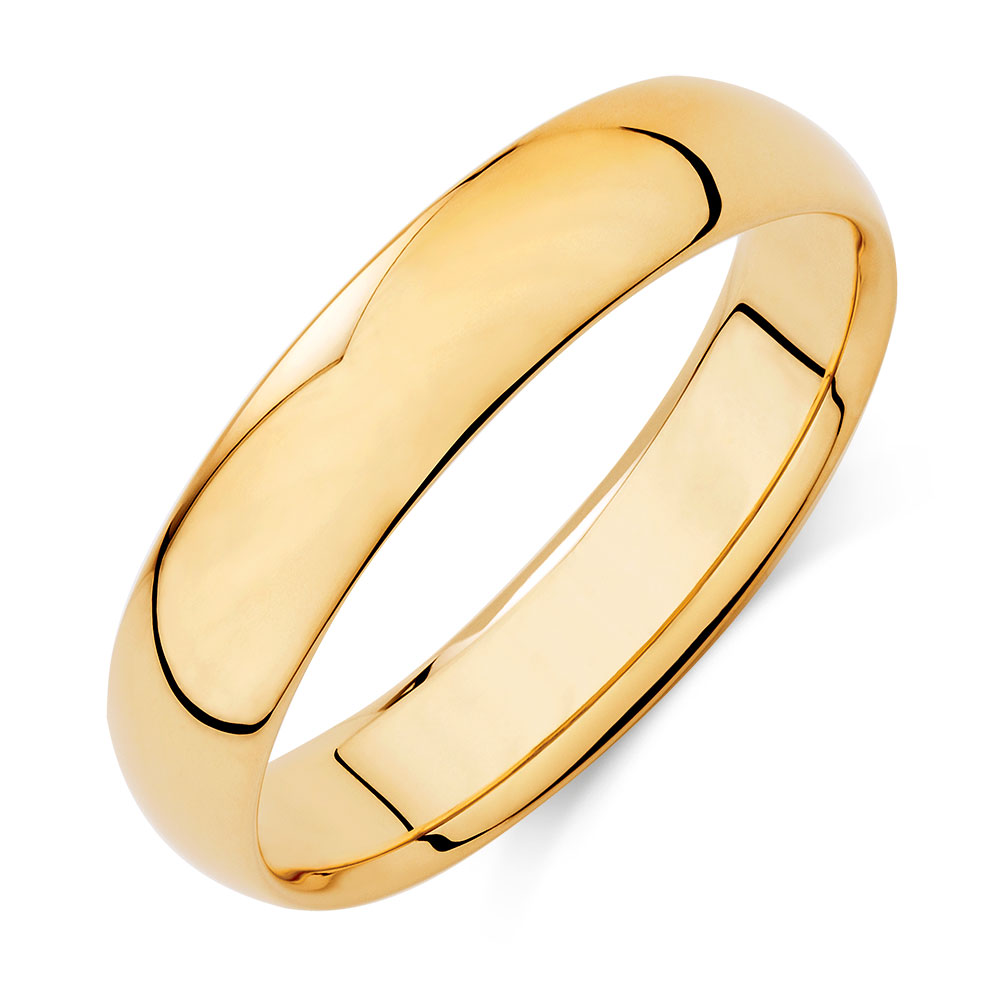 Men's Wedding Band in 10kt Yellow Gold