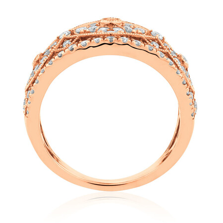 Ring with 1 Carat TW of Diamonds in 10kt Rose Gold Ring with 1 Carat TW of Diamonds in 10kt Rose Gold
