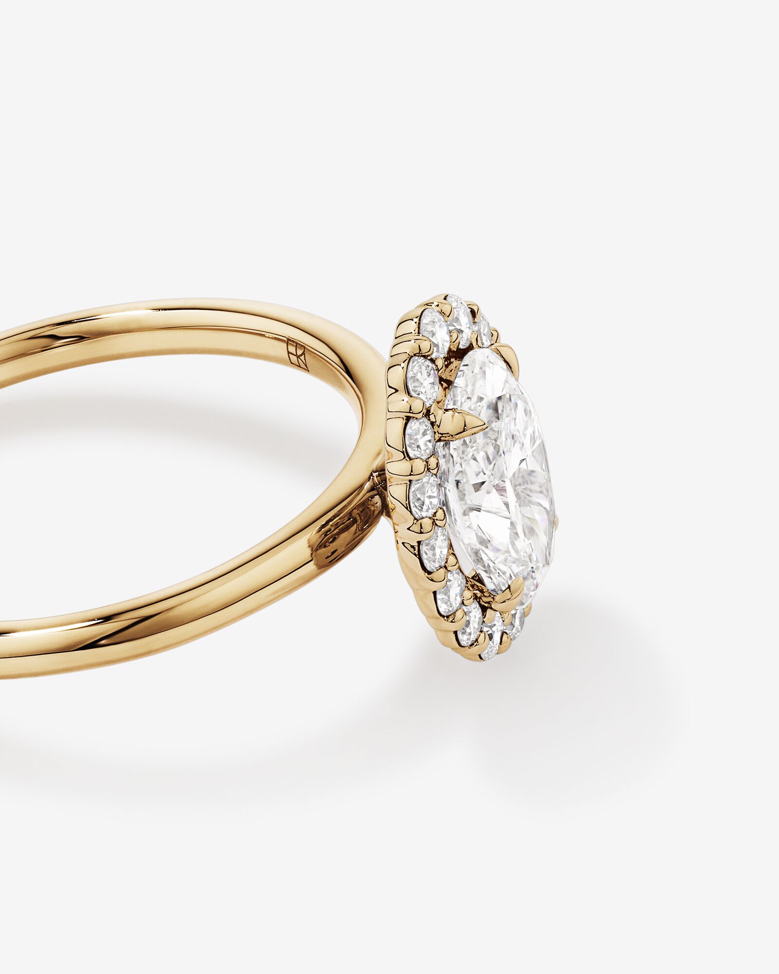 Bague de fiançailles TW de 1,46 carat en or jaune jaune 14 carats