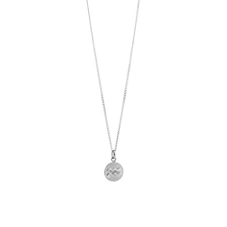 Aquarius Zodiac Pendant in Sterling Silver Aquarius Zodiac Pendant in Sterling Silver
