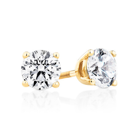 Classic Stud Earrings with 1.46 Carat TW of Diamonds in 14kt Yellow Gold Classic Stud Earrings with 1.46 Carat TW of Diamonds in 14kt Yellow Gold