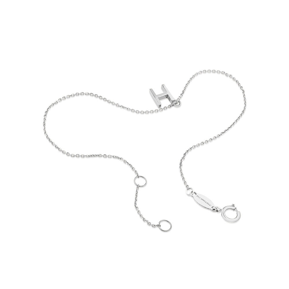 19cm (7.5") H Initial Bracelet in Sterling Silver