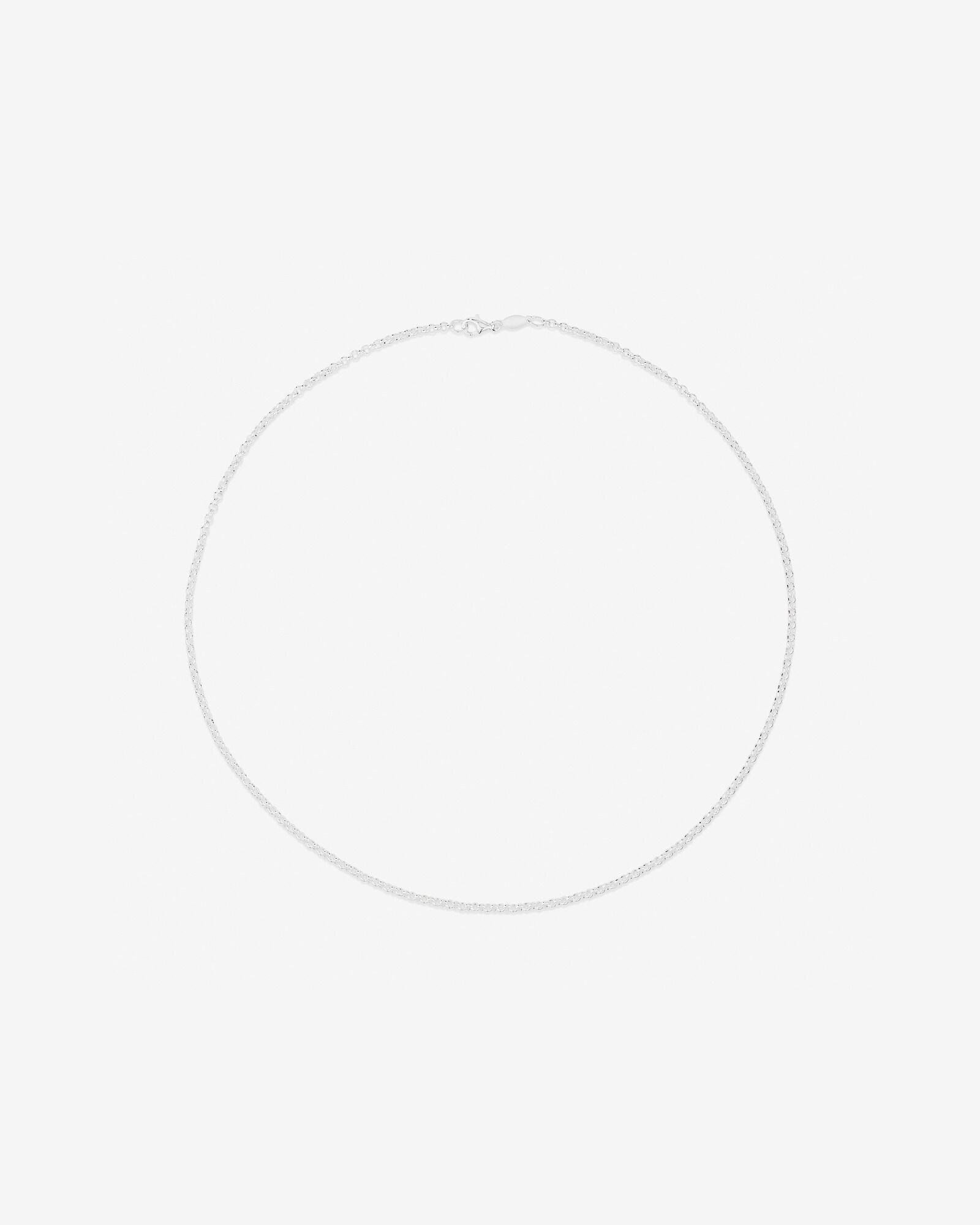 45cm (18") 2mm-2.5mm Width Belcher Chain in Sterling Silver