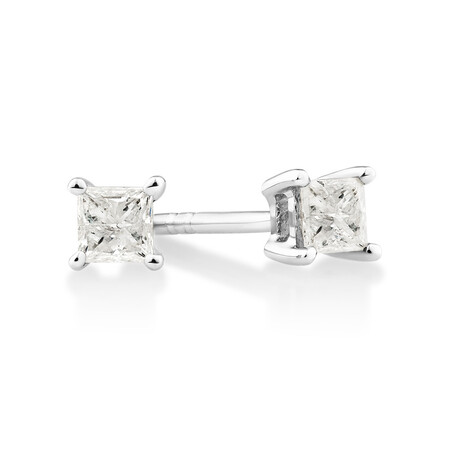 Stud Earrings with 0.23 Carat TW of Diamonds in 10kt White Gold Stud Earrings with 0.23 Carat TW of Diamonds in 10kt White Gold