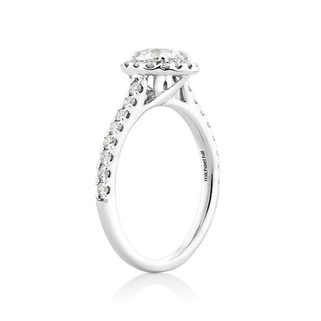 Engagement Ring with 1.38 Carat TW of Diamonds in 14kt White Gold Engagement Ring with 1.38 Carat TW of Diamonds in 14kt White Gold
