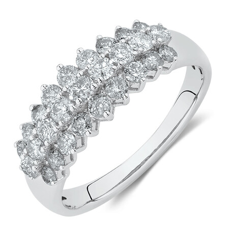 Ring with 1 Carat TW of Diamonds in 10kt White Gold Ring with 1 Carat TW of Diamonds in 10kt White Gold