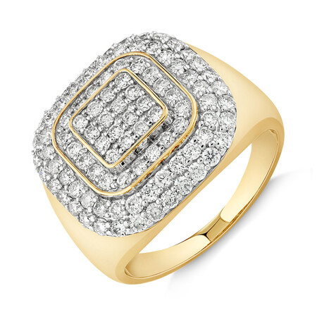 Ring with 2 Carat TW of Diamonds in 10kt Yellow Gold Ring with 2 Carat TW of Diamonds in 10kt Yellow Gold