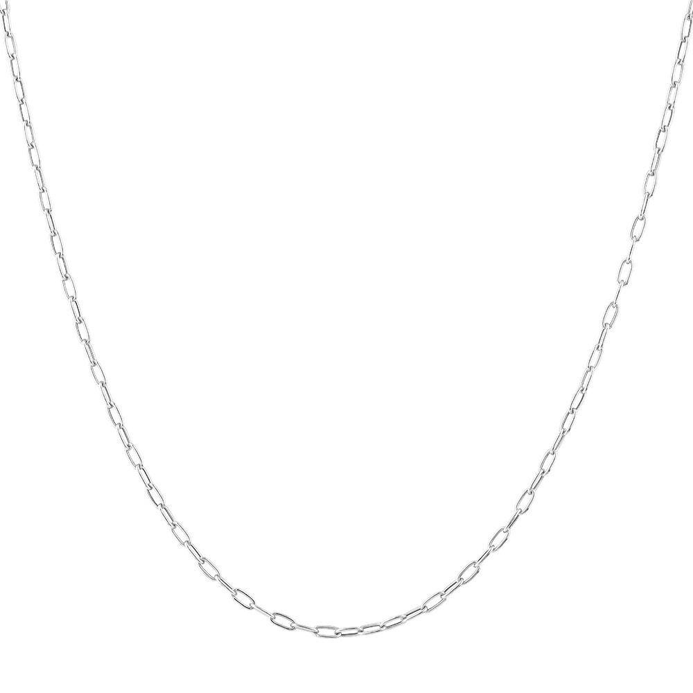 45cm 18 2mm 2.5mm Width Hollow Paperclip Chain in 10kt Yellow Gold