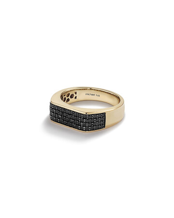 Men’s Ring with 0.95 Carat TW of Enhanced Black Diamonds in 10kt Yellow Gold Men’s Ring with 0.95 Carat TW of Enhanced Black Diamonds in 10kt Yellow Gold