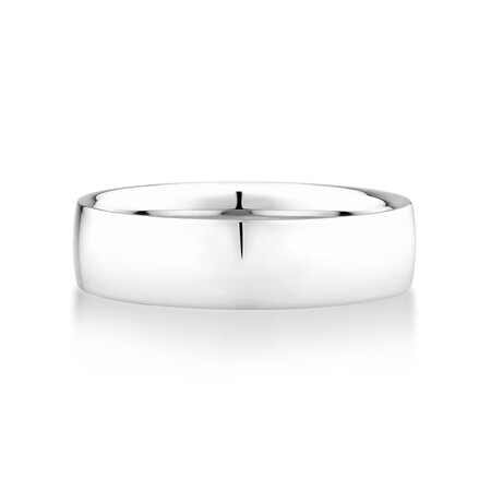 Reverse Bevelled Wedding Band in 10kt White Gold Reverse Bevelled Wedding Band in 10kt White Gold