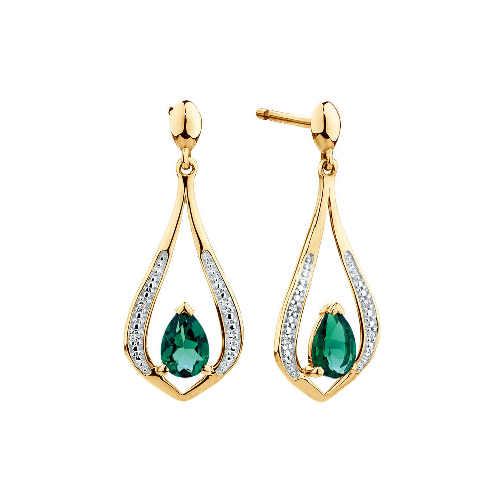 Michael Hill Emerald Earrings 2024 www.alhudapk