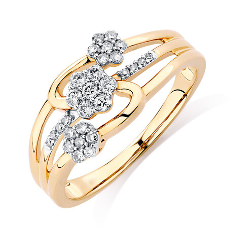 Ring with 1/4 Carat TW of Diamonds in 10kt Yellow Gold Ring with 1/4 Carat TW of Diamonds in 10kt Yellow Gold