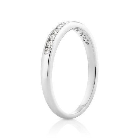 Wedding Band with 1/4 Carat TW of Diamonds in 10kt White Gold Wedding Band with 1/4 Carat TW of Diamonds in 10kt White Gold