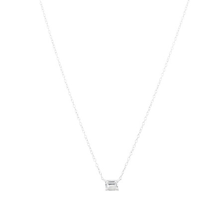 Necklace with Cubic Zirconia in Sterling Silver