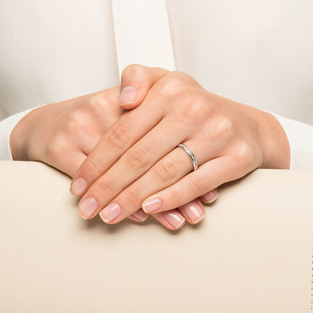 Wedding Band with 1/4 Carat TW of Diamonds in 14kt White Gold Wedding Band with 1/4 Carat TW of Diamonds in 14kt White Gold