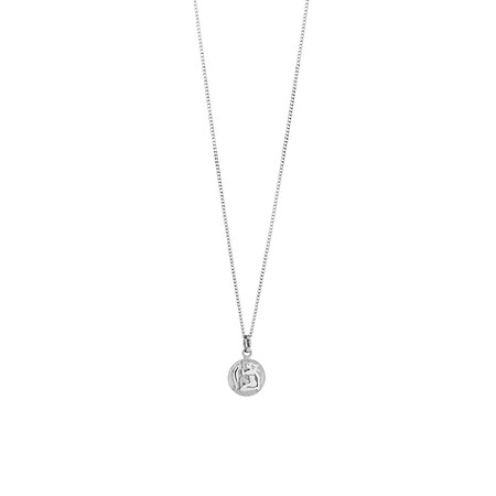 Aquarius Zodiac Pendant in Sterling Silver Aquarius Zodiac Pendant in Sterling Silver