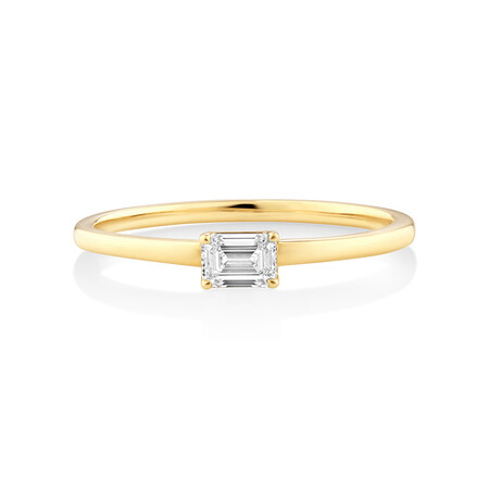 Laboratory-Created 0.23 Carat TW Diamond Solitaire Ring in 10kt Yellow Gold Laboratory-Created 0.23 Carat TW Diamond Solitaire Ring in 10kt Yellow Gold