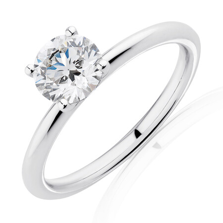 Laboratory-Created 1 Carat Diamond Ring in 14kt White Gold Laboratory-Created 1 Carat Diamond Ring in 14kt White Gold