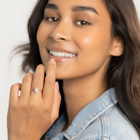 Evermore Promise Ring with 0.15 Carat TW of Diamonds in 10kt Rose Gold Evermore Promise Ring with 0.15 Carat TW of Diamonds in 10kt Rose Gold
