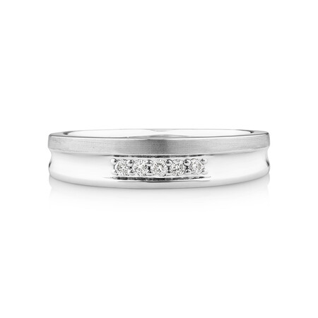 Ring with 0.10 Carat TW of Diamonds in 10kt White Gold Ring with 0.10 Carat TW of Diamonds in 10kt White Gold