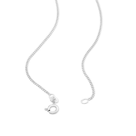 45cm (18") 1mm-1.5mm Width Curb Chain in Sterling Silver 45cm (18") 1mm-1.5mm Width Curb Chain in Sterling Silver
