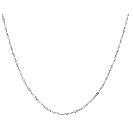 70cm Singapore Chain in 14kt White Gold 70cm Singapore Chain in 14kt White Gold