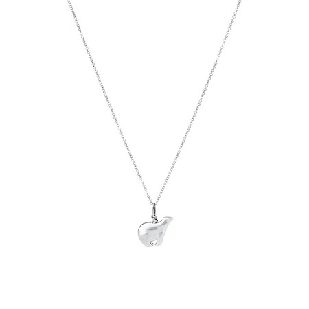 Polar Bear Pendant with Diamonds In Sterling Silver Polar Bear Pendant with Diamonds In Sterling Silver