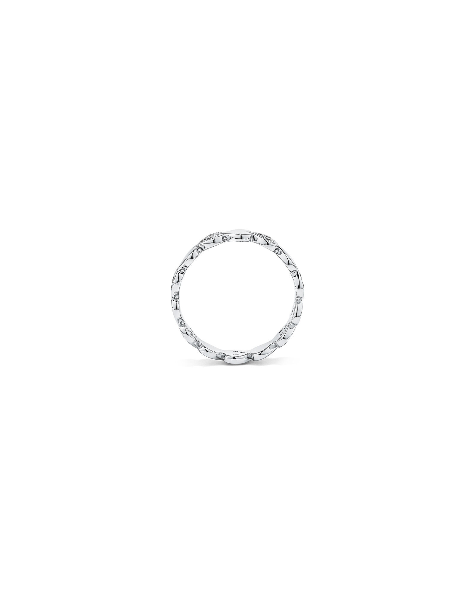 Cubic Zirconia Alternating Heart Ring Sterling Silver