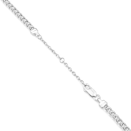 45cm (18") Hollow Curb Chain in Sterling Silver 45cm (18") Hollow Curb Chain in Sterling Silver