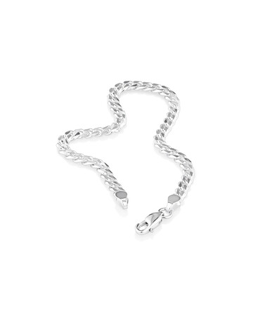 19cm (7”) 3mm-3.5mm Width Curb Bracelet in Sterling Silver 19cm (7”) 3mm-3.5mm Width Curb Bracelet in Sterling Silver