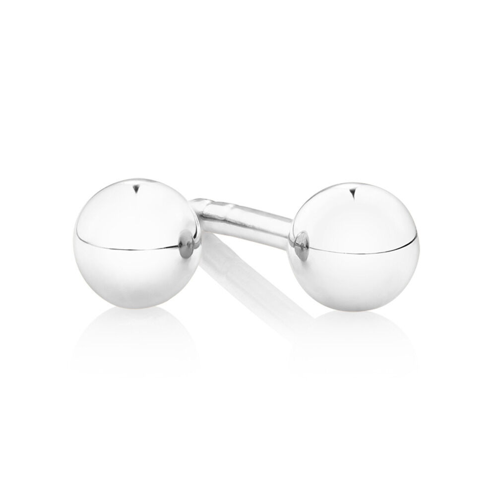 3mm Ball Stud Earrings 10kt White Gold