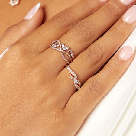 Ring with 0.50 Carat TW of Diamonds in 10kt Rose Gold Ring with 0.50 Carat TW of Diamonds in 10kt Rose Gold