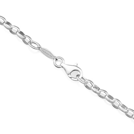 70cm (28") 3mm-3.5mm Width Oval Belcher Chain in Sterling Silver 70cm (28") 3mm-3.5mm Width Oval Belcher Chain in Sterling Silver