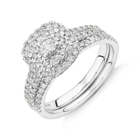 Evermore Bridal Set with 1 Carat TW of Diamonds in 14kt White Gold Evermore Bridal Set with 1 Carat TW of Diamonds in 14kt White Gold
