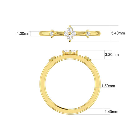 Stacker Ring with Diamonds in 10kt Yellow Gold Stacker Ring with Diamonds in 10kt Yellow Gold