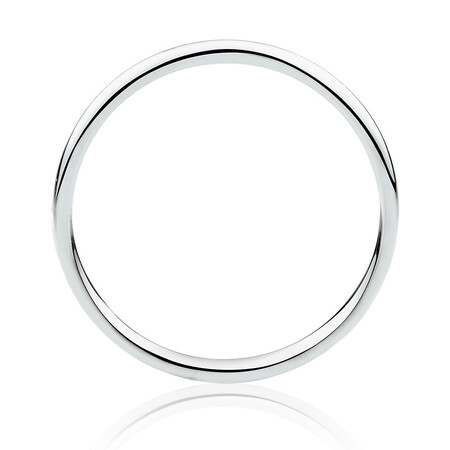 High Domed Wedding Band in 18kt White Gold High Domed Wedding Band in 18kt White Gold