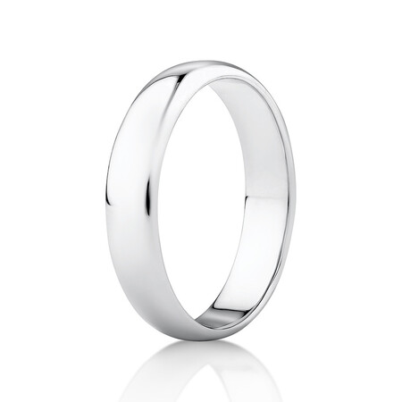 5mm Half Round Wedding Band in Sterling Silver 5mm Half Round Wedding Band in Sterling Silver