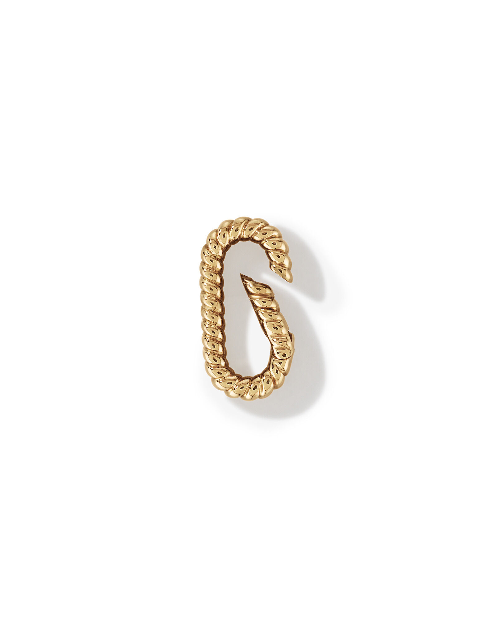 Twisted Paperclip Pendant Connector in 10k Yellow Gold