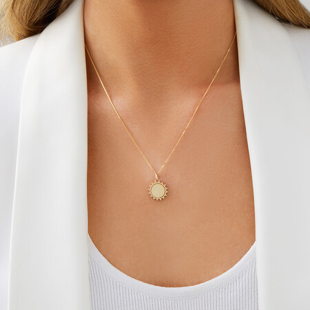Engravable Beaded Disc Pendant in 10kt Yellow Gold Engravable Beaded Disc Pendant in 10kt Yellow Gold