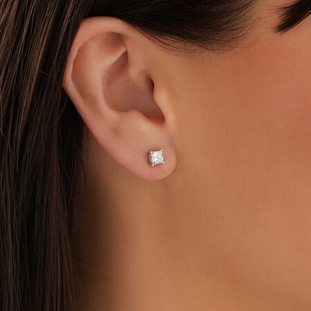 Certified Stud Earrings with 0.96 Carat TW of Diamonds in 14kt White Gold Certified Stud Earrings with 0.96 Carat TW of Diamonds in 14kt White Gold