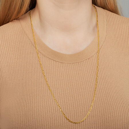 70cm (28") Hollow Figaro Chain in 10kt Yellow Gold 70cm (28") Hollow Figaro Chain in 10kt Yellow Gold