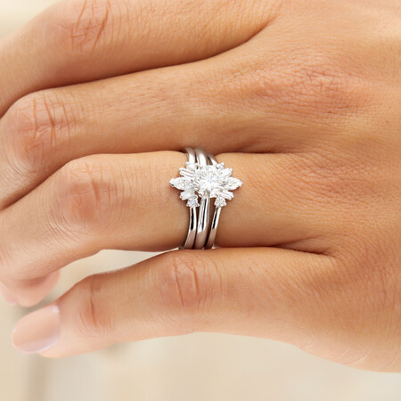 Evermore Wedding Band with 0.20 Carat TW of Diamonds on 10kt White Gold Evermore Wedding Band with 0.20 Carat TW of Diamonds on 10kt White Gold