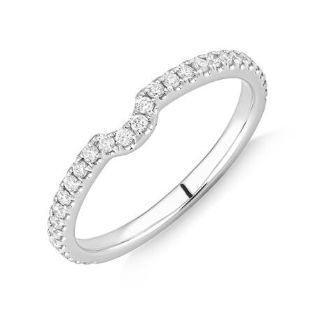 Sir Michael Hill Designer Wedding Band with 0.22 Carat TW of Diamonds in 18kt White Gold